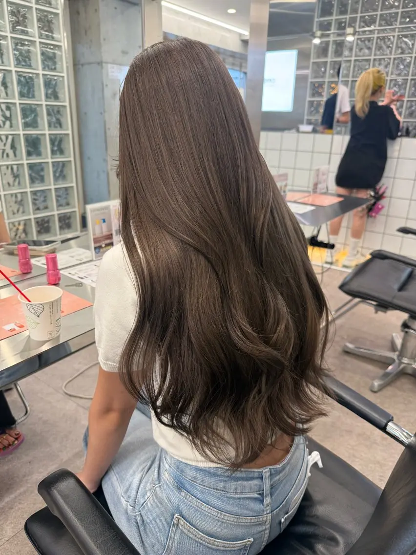 ロング カラー ブラウンカラー モカブラウン カット ヘアカラー 原宿ブリーチカラー /三村克彦のヘアスタイル