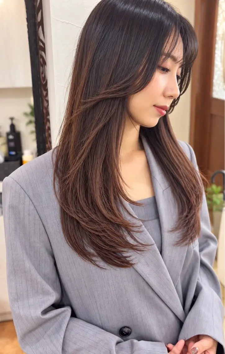 ミディアム カラー イルミナカラー カット ヘアカラー grand juteのヘアスタイル
