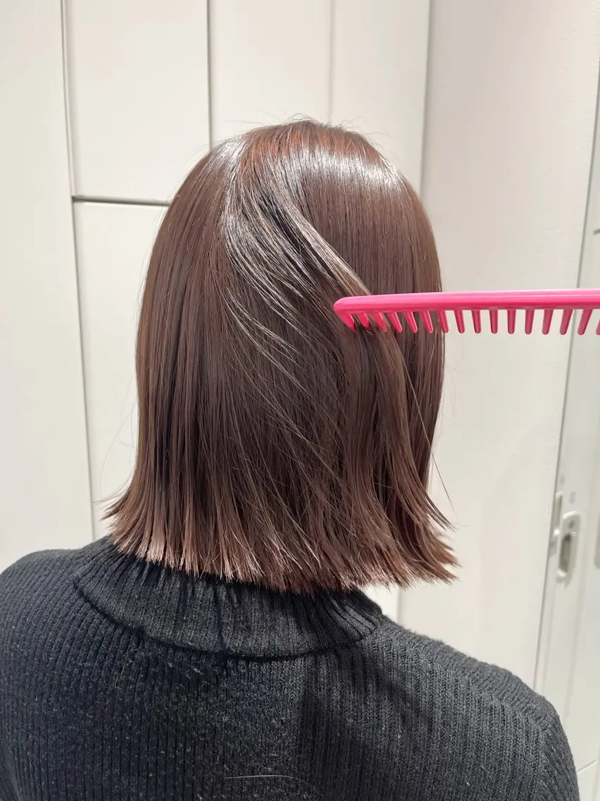 ショート カラー ベージュカラー ラベンダーカラー ラベンダーベージュ ばんちなつ / ボブ/透明感カラーのヘアスタイル