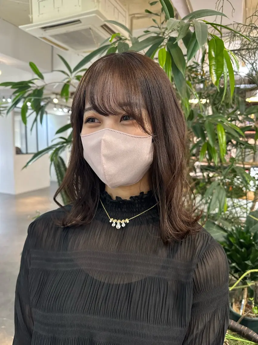 ミディアム カラー momo 札幌美容師のヘアスタイル
