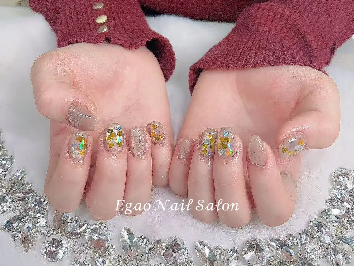 ネイル アートネイル フットネイル フレンチネイル ジェルネイル 持ち込み ハンドネイル EGAO NAIL 錦糸町店のネイルデザイン