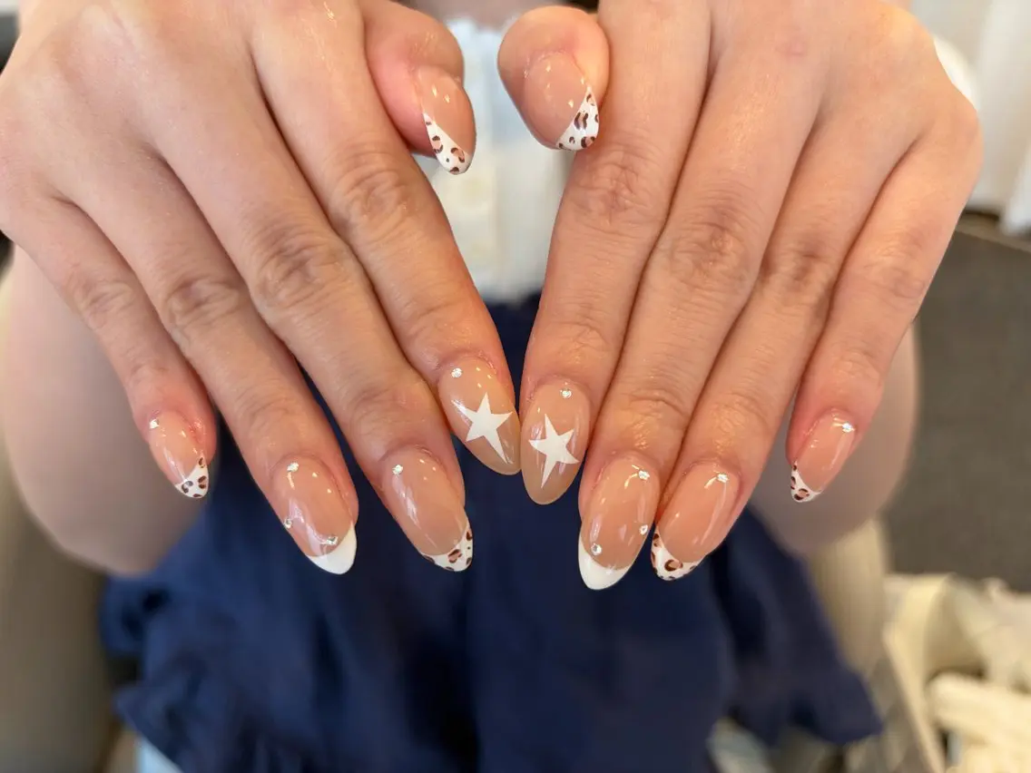 ネイル アニマル柄 フレンチネイル ハンドネイル MASHU /サヤnail♡のネイルデザイン