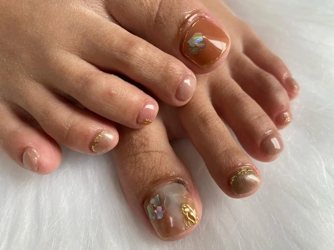 ネイル フットネイル Mana‪ ‪·͜· ❤︎‬のネイルデザイン