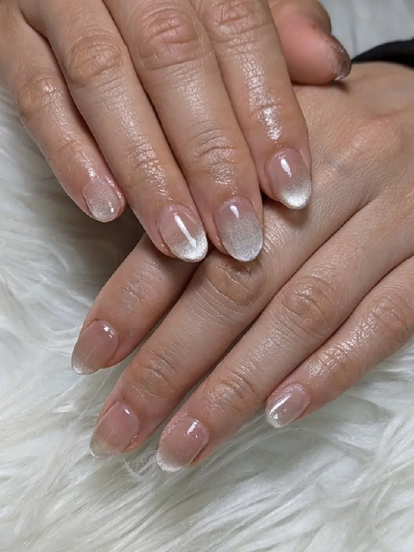 ネイル 長さ出し ジェルネイル グラデーション マグネットネイル ネイルチップ m&pPrivate nailsalonのネイルデザイン