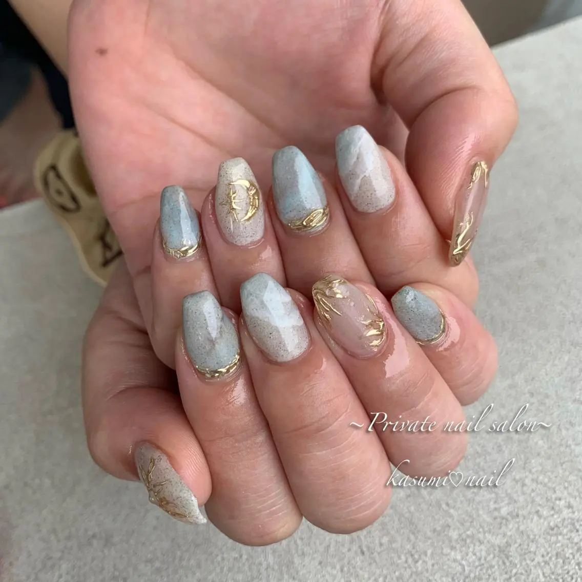 ネイル ラメ(グリッター) マグネットネイル ミラーネイル ニュアンスネイル 冬ネイル KASUMI♡ Nailのネイルデザイン