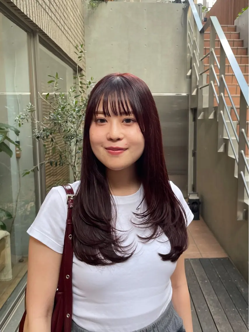 ロング カラー カット ヘアカラー トリートメント 縮毛矯正/レイヤー 🌙児玉光瑠のヘアスタイル