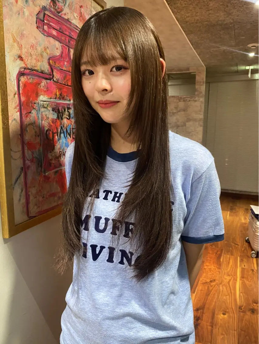 ロング カラー 透明感カラー カット ヘアカラー トリートメント mai / linoah˚✧のヘアスタイル