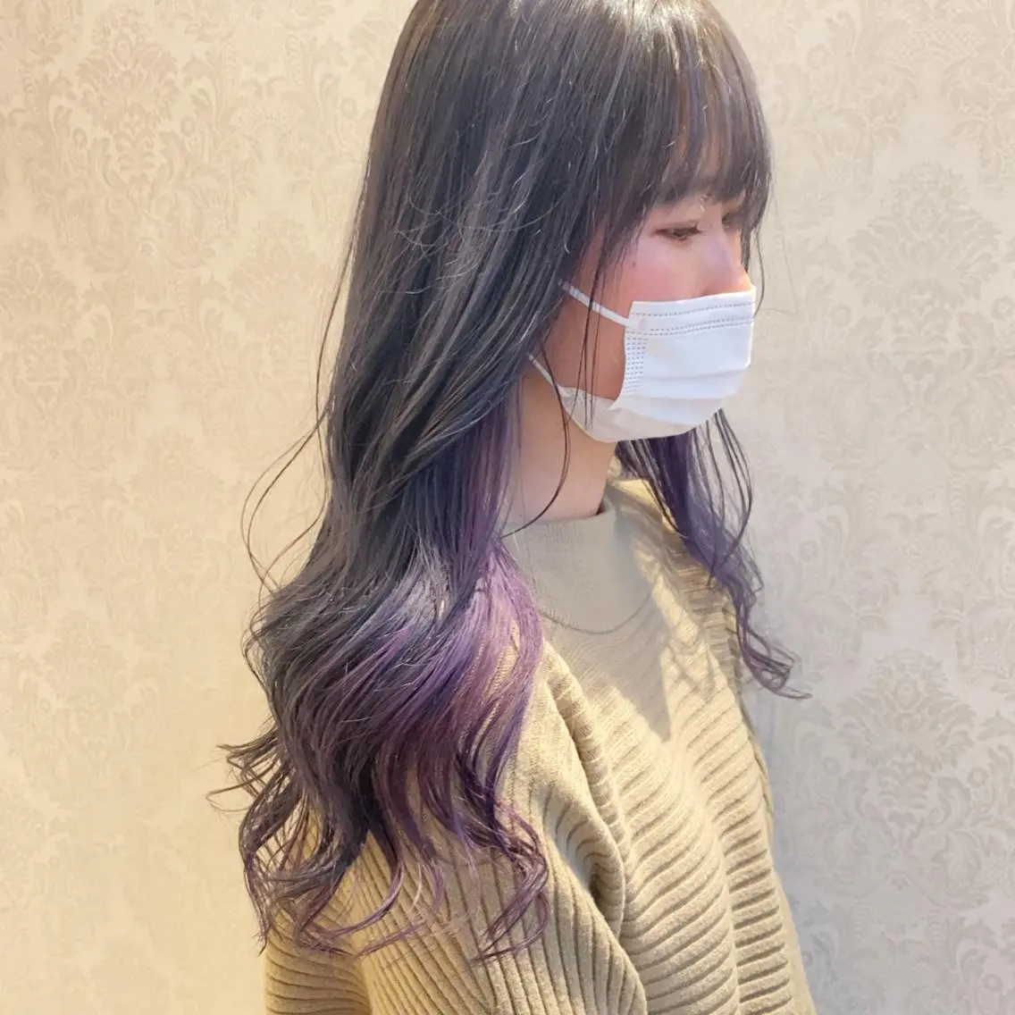 ロング カラー ラベンダーカラー ヘアカラー デザインカラー✨新倉 佑奈のヘアスタイル