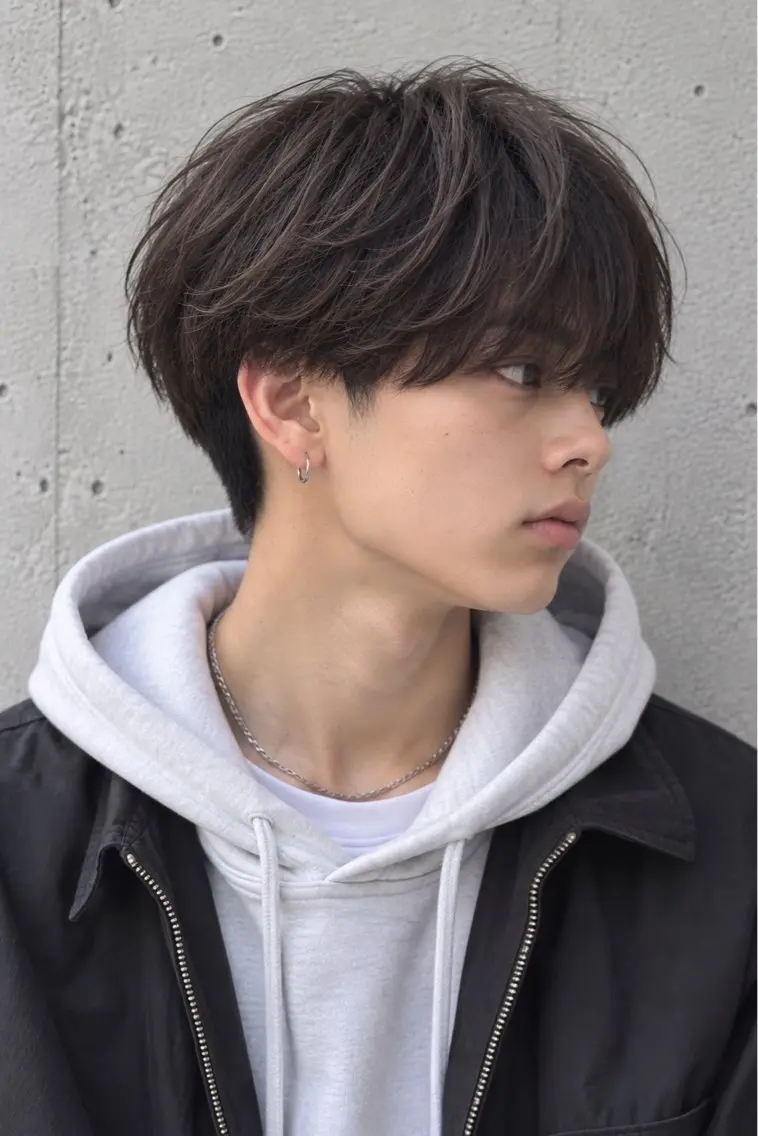 ミディアム カット ORI. men’s hairのヘアスタイル