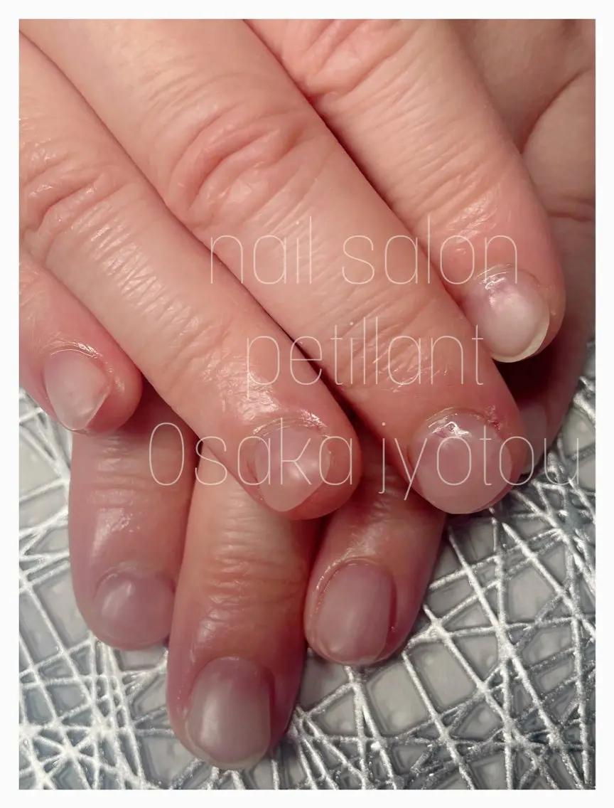 ネイル クリアネイル マットネイル nail salon petillantのネイルデザイン