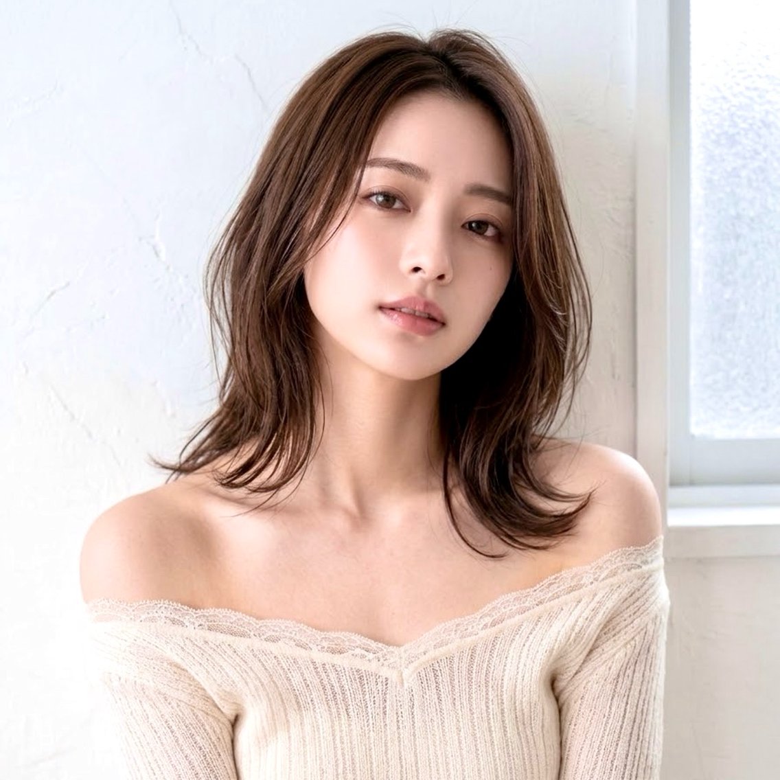 ミディアム 髪質改善/艶カラー /光吉洋平のヘアスタイル