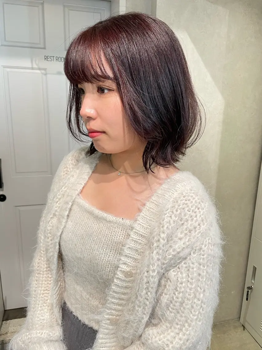 ミディアム カラー 透明感カラー ラベンダーカラー トリートメント カット ヘアカラー ナチュラル透明感🌱 小山美樹子のヘアスタイル