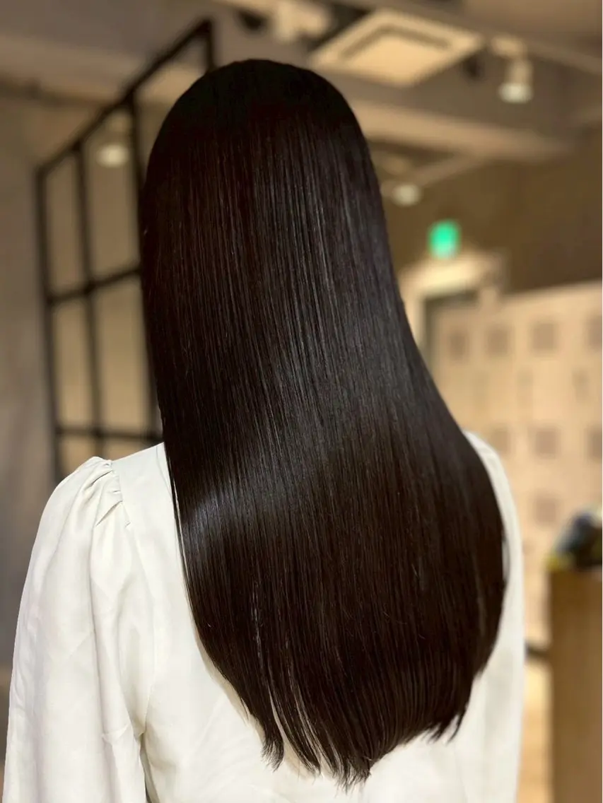 ロング 縮毛矯正 砂川 渉　elima byのヘアスタイル