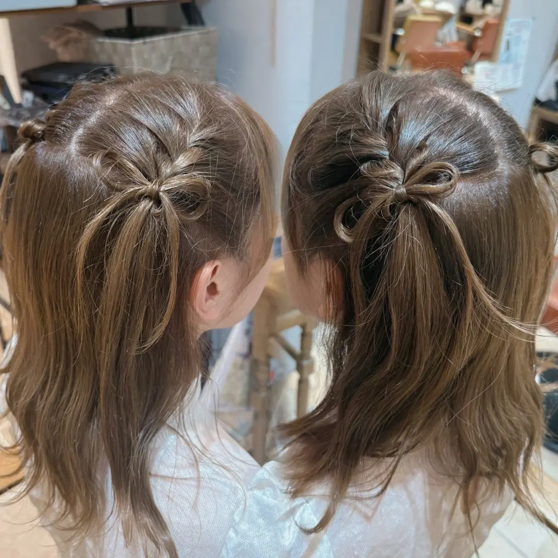 ミディアム ヘアアレンジ ハーフアップ デート ヘアセット 武蔵小山駅4分🤍 セイラ モデル募集中のヘアスタイル