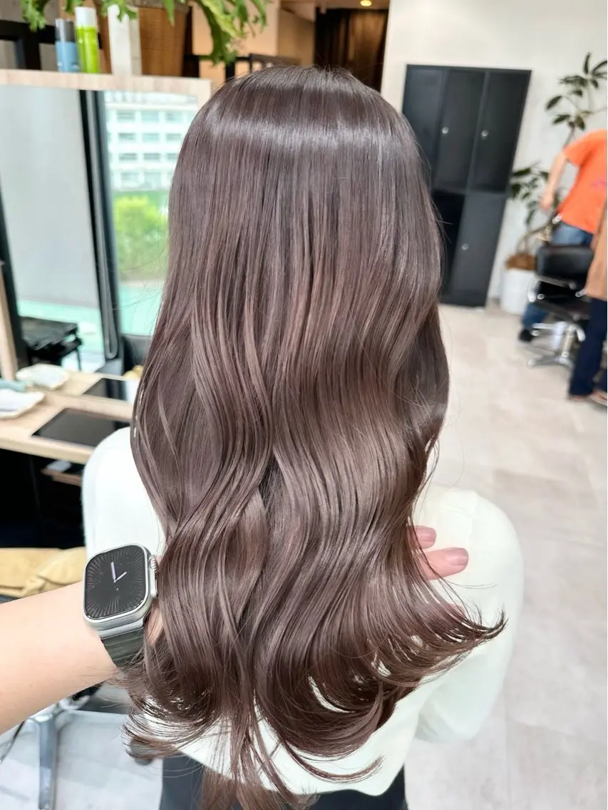 セミロング カット ヘアカラー トリートメント ✨透明感カラー 恵比寿HAYATO✨のヘアスタイル