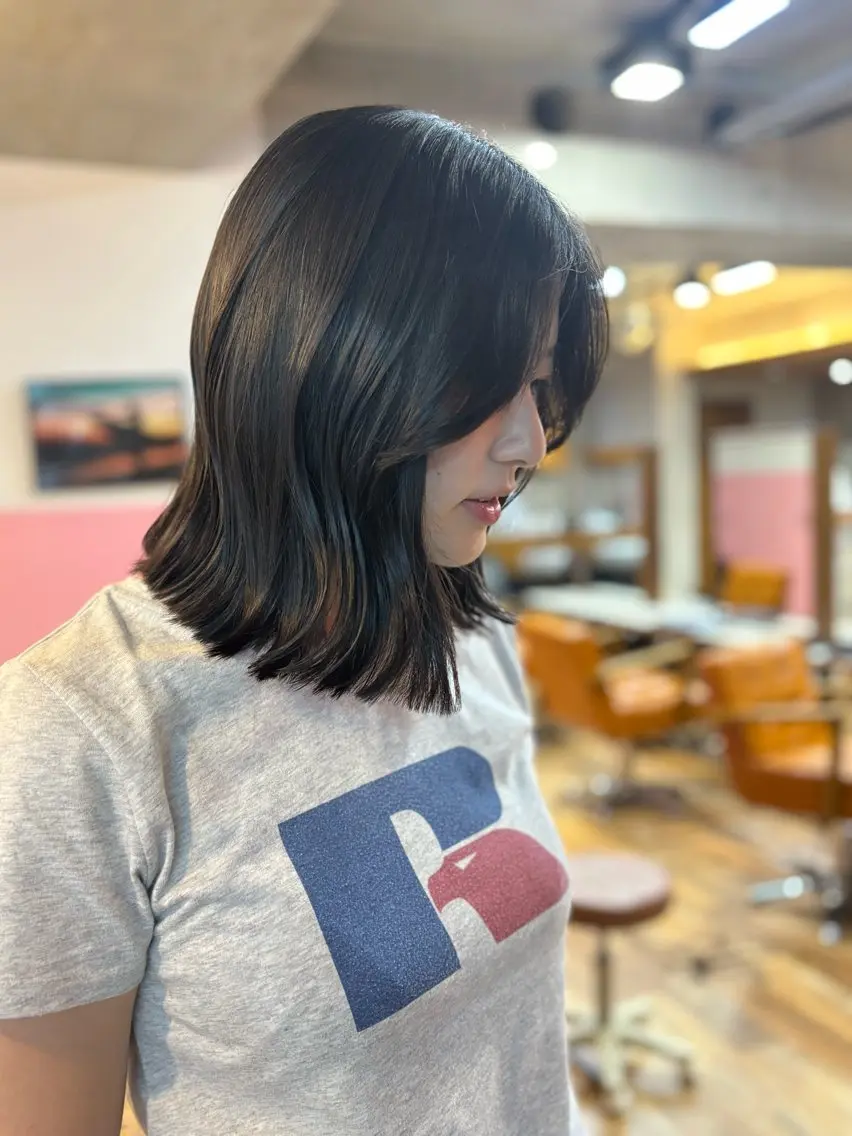 ミディアム カット ♥️ボブ/ブリーチ なしカラー/mahoのヘアスタイル