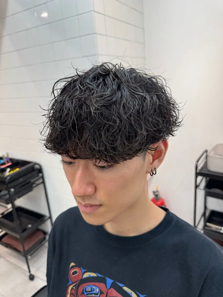 パーマ メンズ 波巻きパーマ カット パーマ 大宮メンズ特化/パー マ職人/小川藍人のヘアスタイル