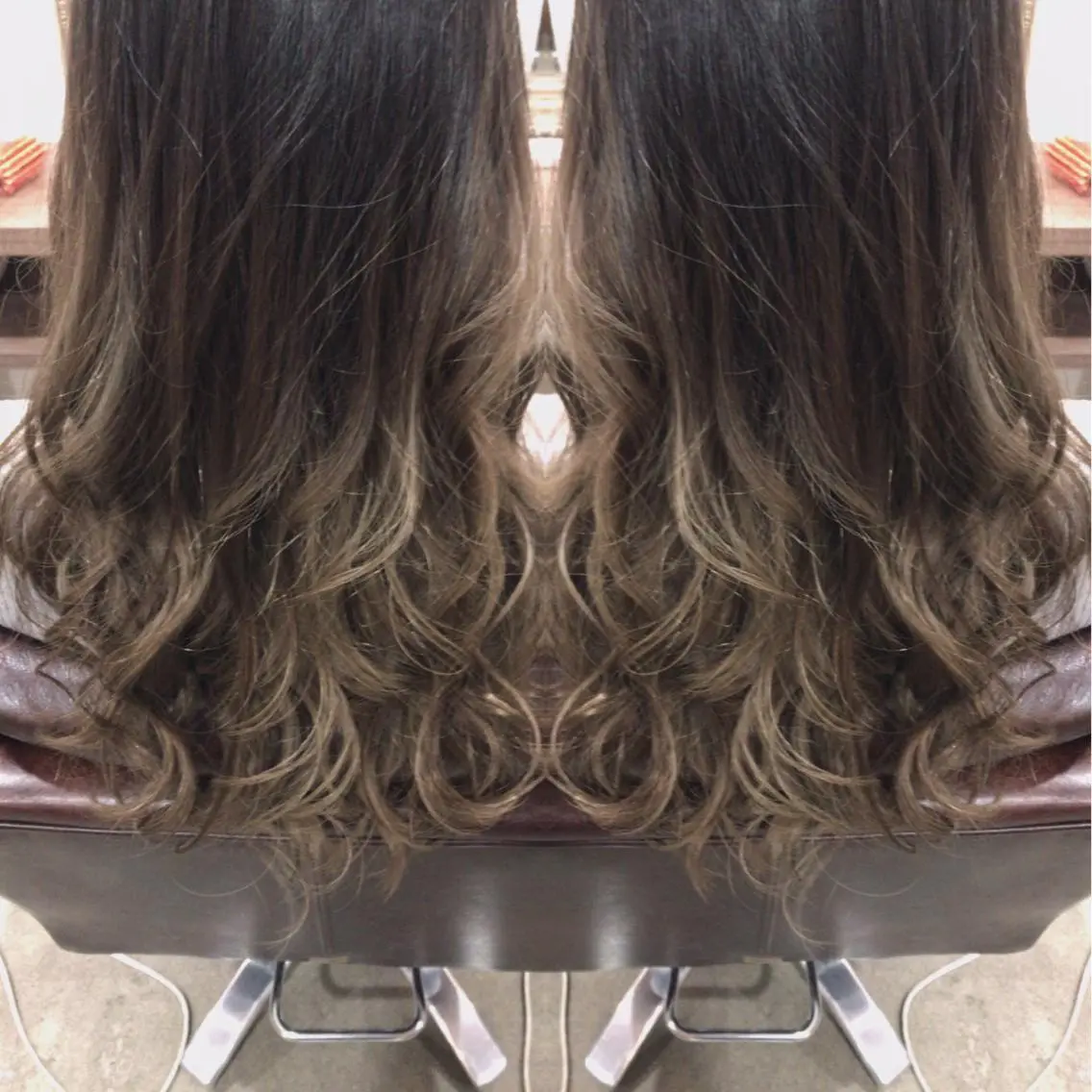 ロング カラー レイヤーカット匠 イソザキノリユキのヘアスタイル