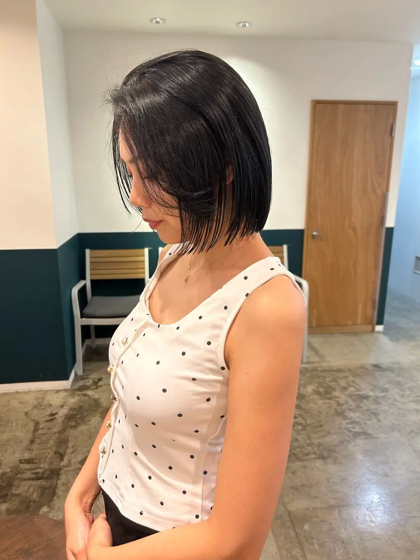 ショート ボブ 顔周りカット レイヤーカット カット カラーリスト菅野 竜矢🌈のヘアスタイル