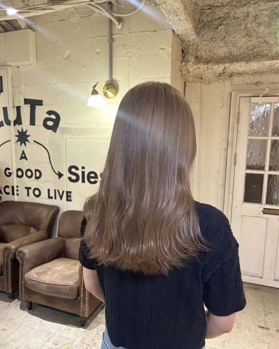 セミロング カラー ヘアカラー トリートメント 透明感カラー/ Reika☁️ིྀのヘアスタイル