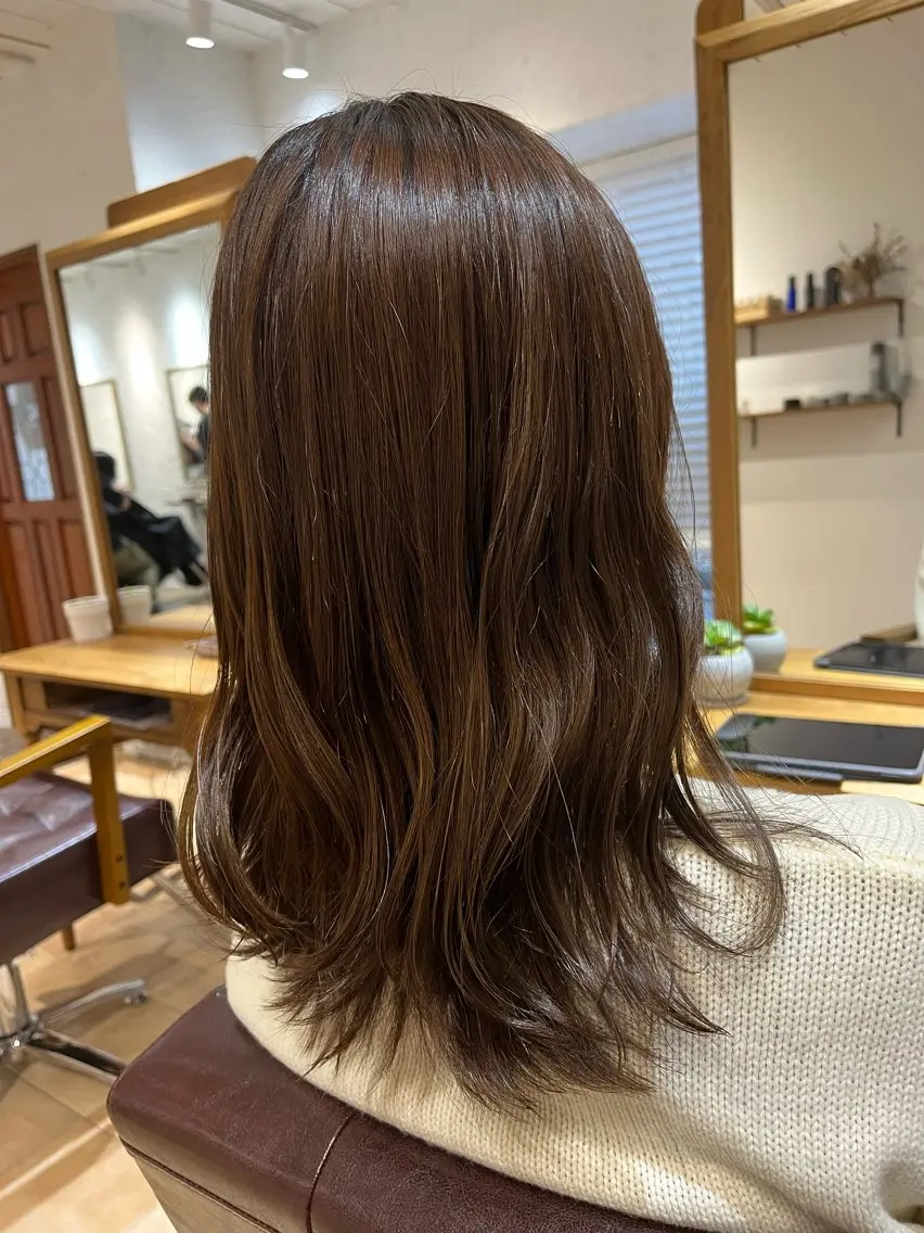 ミディアム カラー 透明感カラー グレージュ カット ヘアカラー トリートメント 🌈透明感カラー🌈 🌟吉田祐介🌟のヘアスタイル