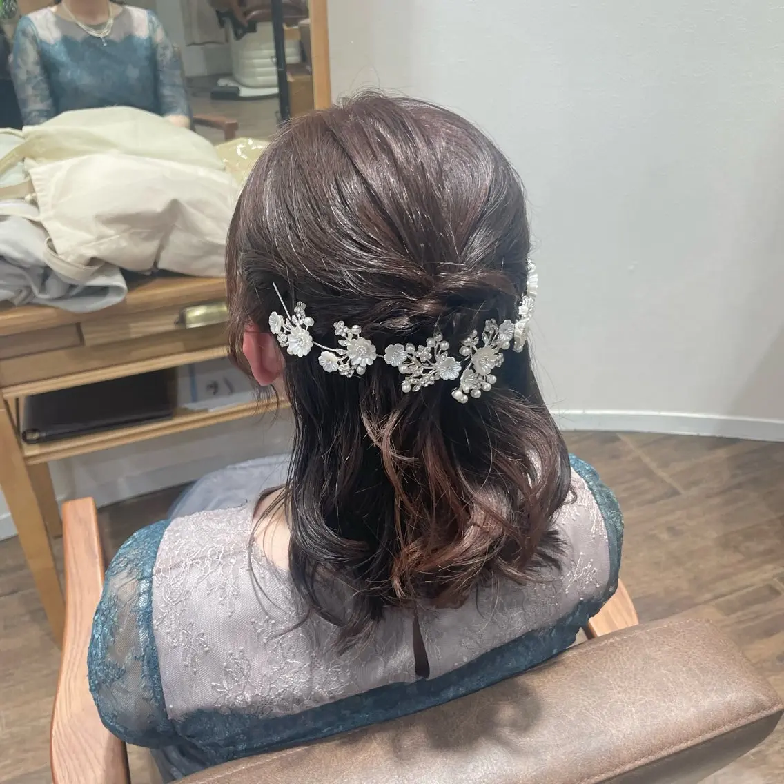 ヘアアレンジ ハーフアップ ヘアセット アレンジ🎀ツヤ髪✨ 北野亜優実‪🌱‬のヘアスタイル