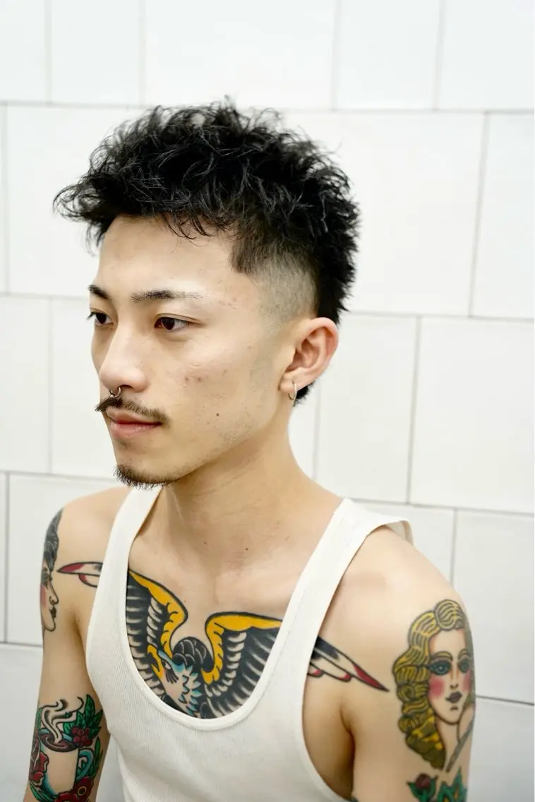 ショート メンズ マレットヘア カット モチヅキ タツキのヘアスタイル
