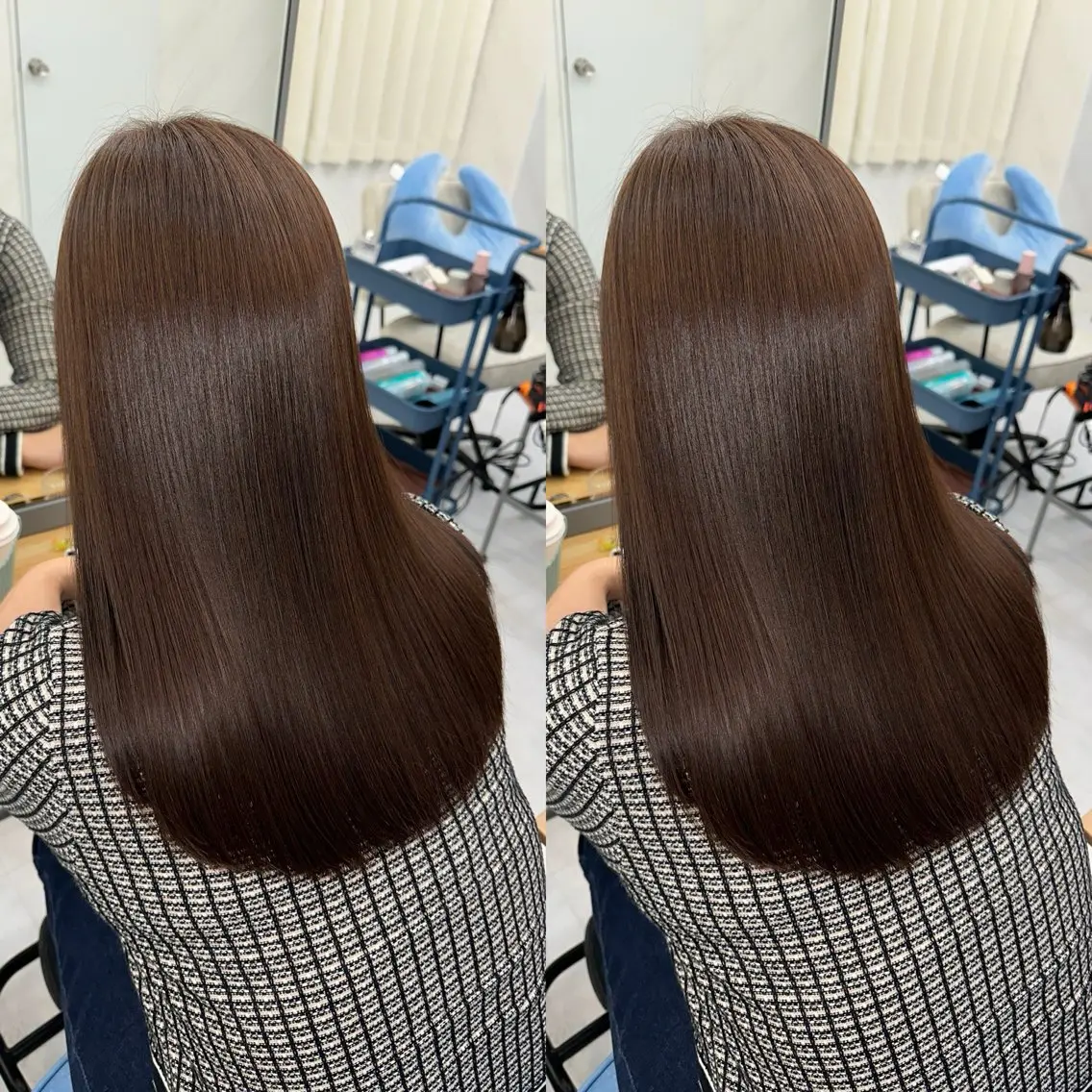 セミロング 髪質改善🩵縮毛矯正 代々木/木下のヘアスタイル