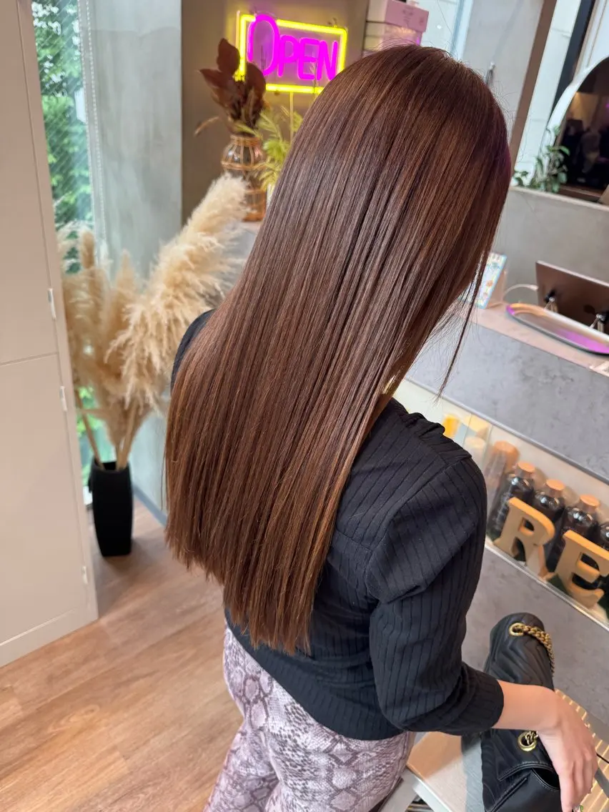 ロング カラー ブラウンカラー ナチュラルブラウン yoshi （髙橋）のヘアスタイル