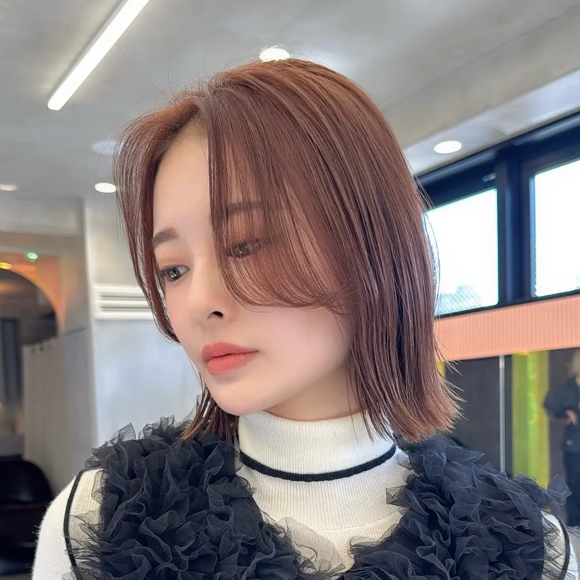 ミディアム カラー カット ヘアカラー トリートメント 🍀小川大輔🍀 ボブ/ブリーチ🥇のヘアスタイル