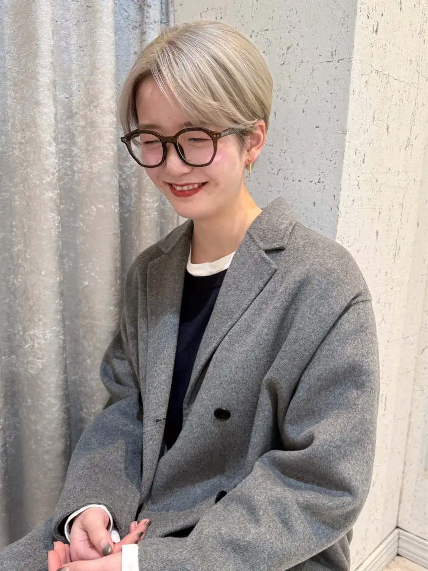 ショート カラー 似合わせカット カット ヘアカラー トリートメント mai / linoah˚✧のヘアスタイル