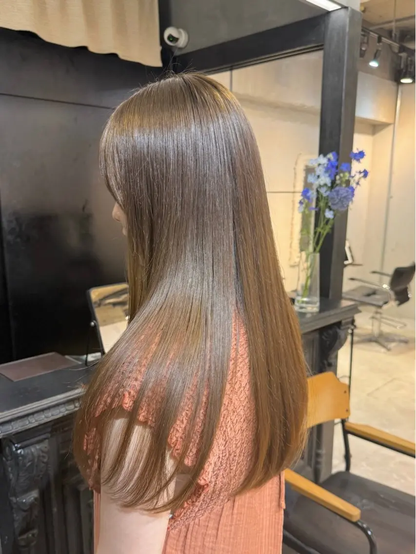 ロング カラー ベージュカラー ブリーチ ダブルカラー ブリーチなしカラー ヘアカラー 透明感カラー/ 池袋/nana 🩰のヘアスタイル