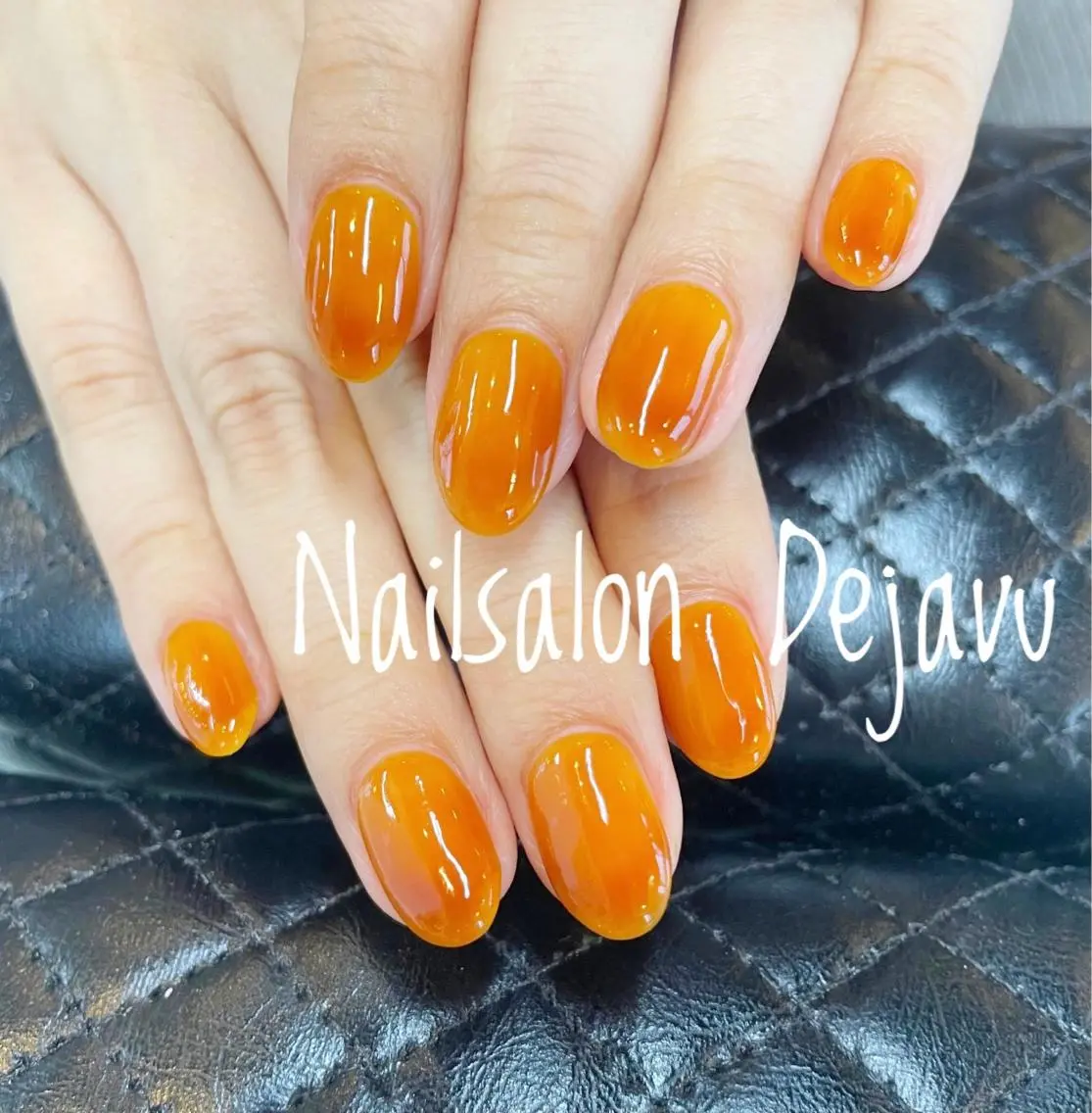 ネイル ブラウン ラメ(グリッター) ワンカラーネイル ハンドネイル Nailsalon Dejavuのネイルデザイン