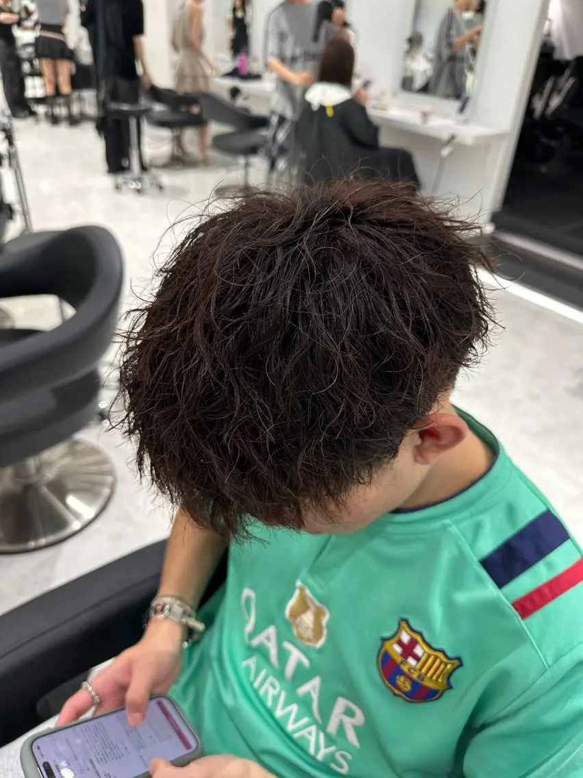 ショート パーマ メンズ カット パーマ 🐺韓国風メンズ特化 あさひ🐺のヘアスタイル
