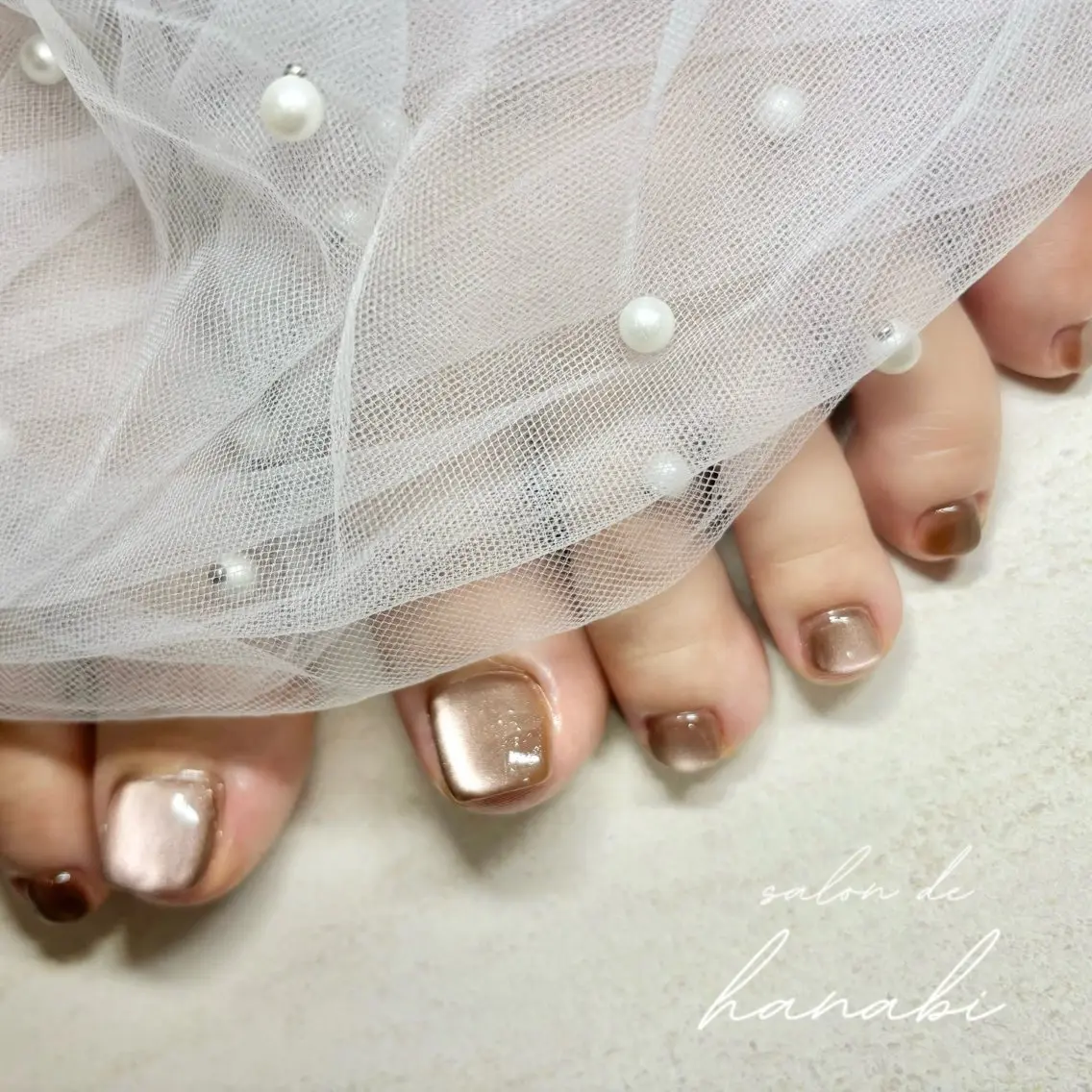 ネイル フットネイル マグネットネイル salon de hanabi八王子のネイルデザイン