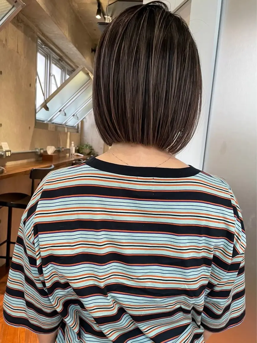 ショート カラー カット ヘアカラー ハイライトNo.1☆ ゆうのヘアスタイル