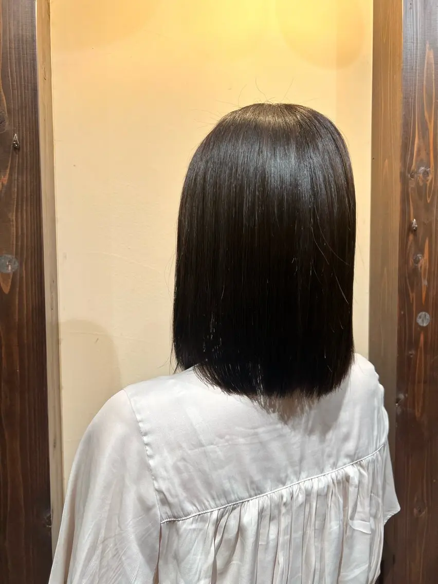 ミディアム カラー グレージュ オレンジ ヘアカラー まゆ/髪質改善 ストレート/スパ🫧のヘアスタイル