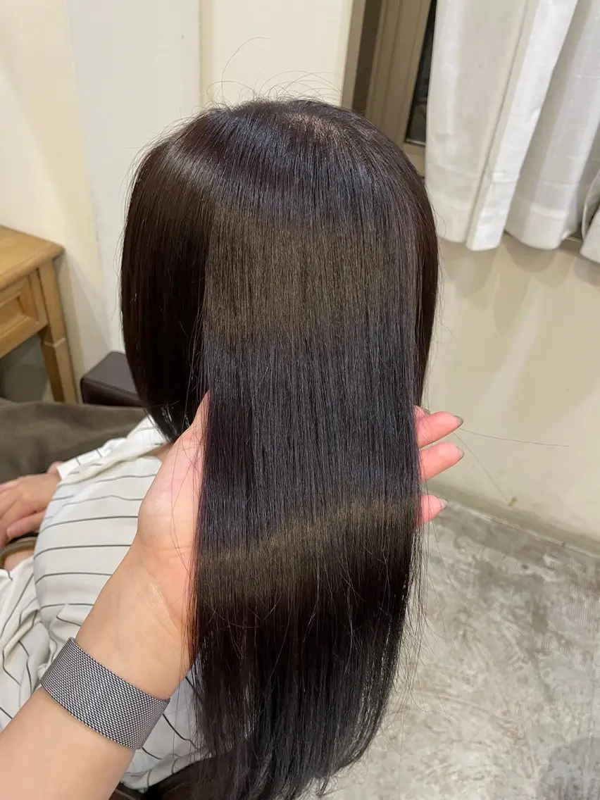 ロング カット ヘアカラー 縮毛矯正 トリートメント 髪質改善特化🫧韓国 🇰🇷amiruのヘアスタイル