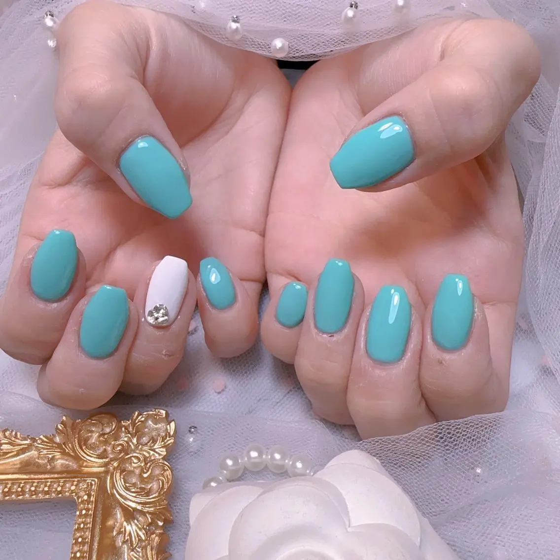 ネイル オーロラネイル フットネイル 韓国ネイル ラメ(グリッター) ラメグラデーション ハンドネイル Belle nail salon 新小岩のネイルデザイン