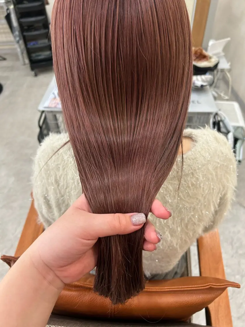 ロング カラー ブリーチ 髪質改善 カット ヘアカラー トリートメント ボブ/透明感カラー 🧸YUI❤️のヘアスタイル