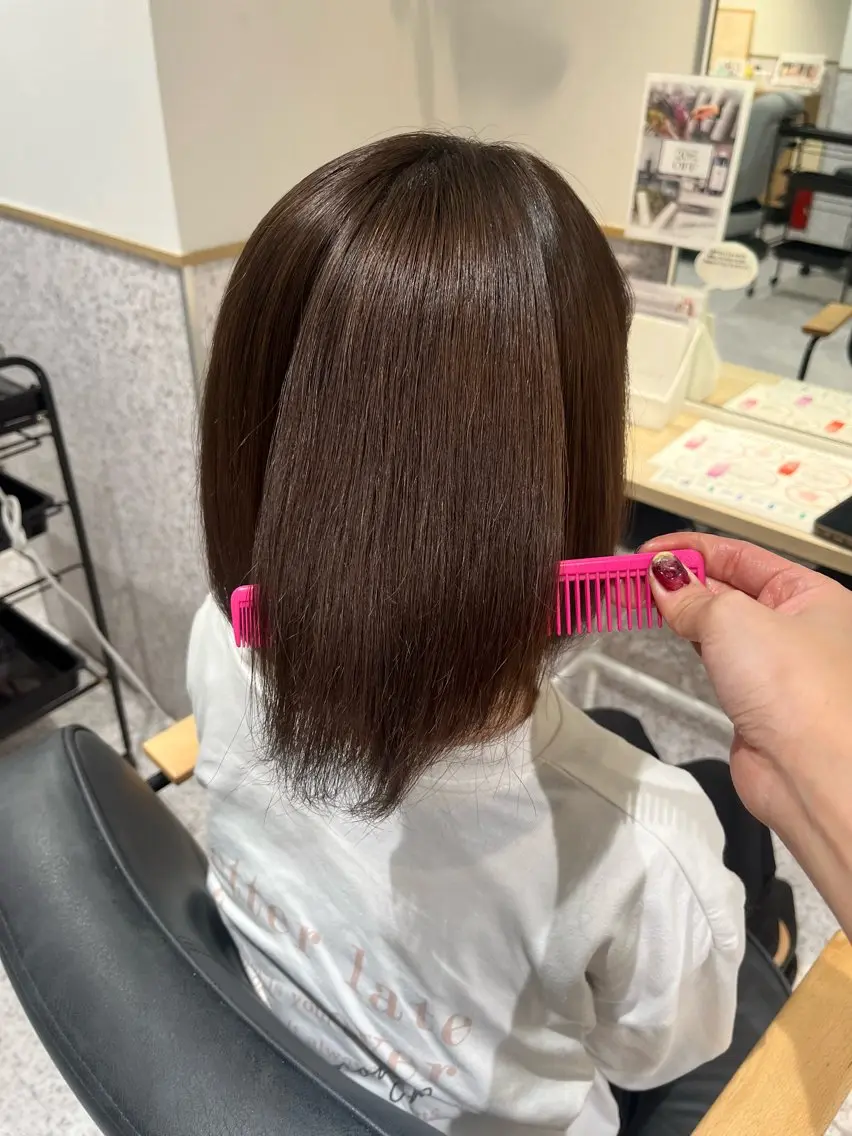 セミロング カラー ブリーチ ブラウンカラー ダブルカラー ハイトーンカラー ブリーチなしカラー ヘアカラー 髪質改善&艶カラー/ ほんだあみ (♡)のヘアスタイル