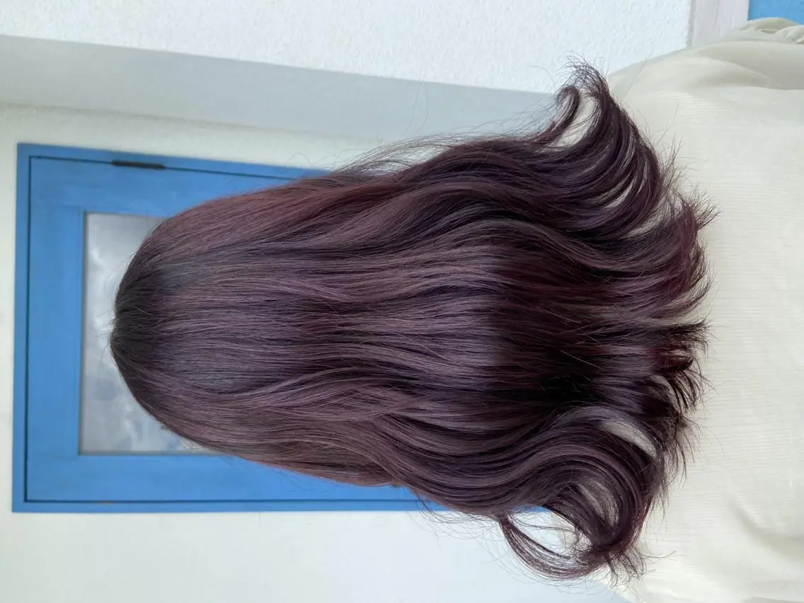 セミロング カラー アディクシーカラー アッシュ バレイヤージュ ブリーチ ケアブリーチ corazon ブリーチのヘアスタイル