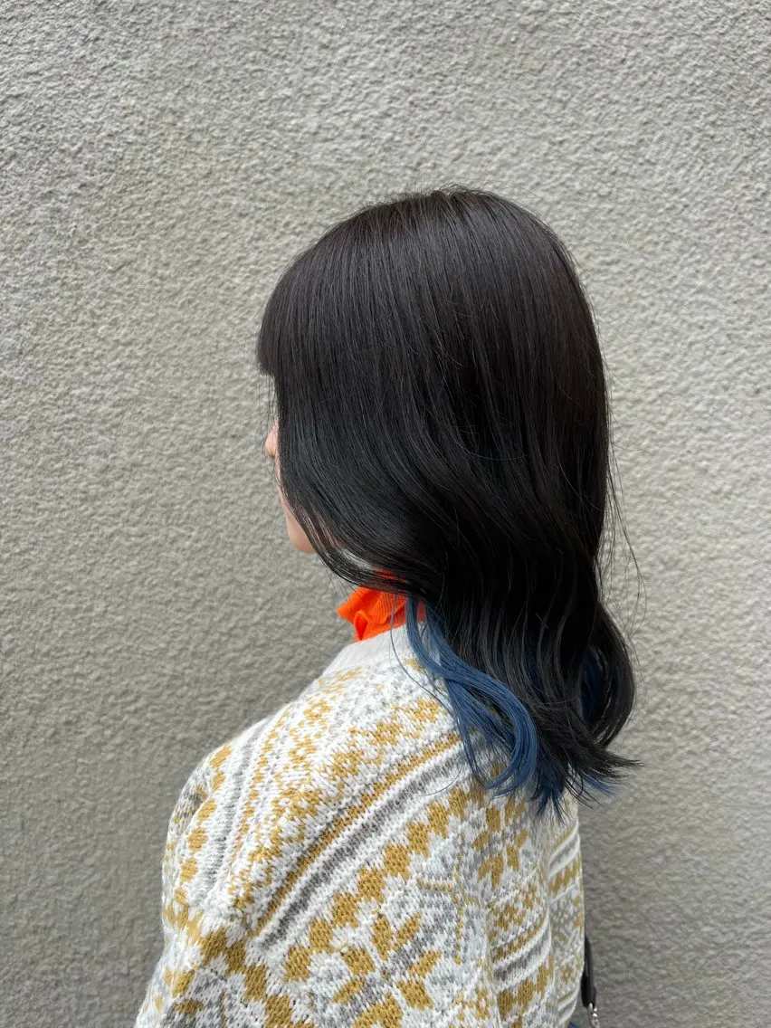 ミディアム カラー カット ヘアカラー トリートメント 今田 飛奈のヘアスタイル