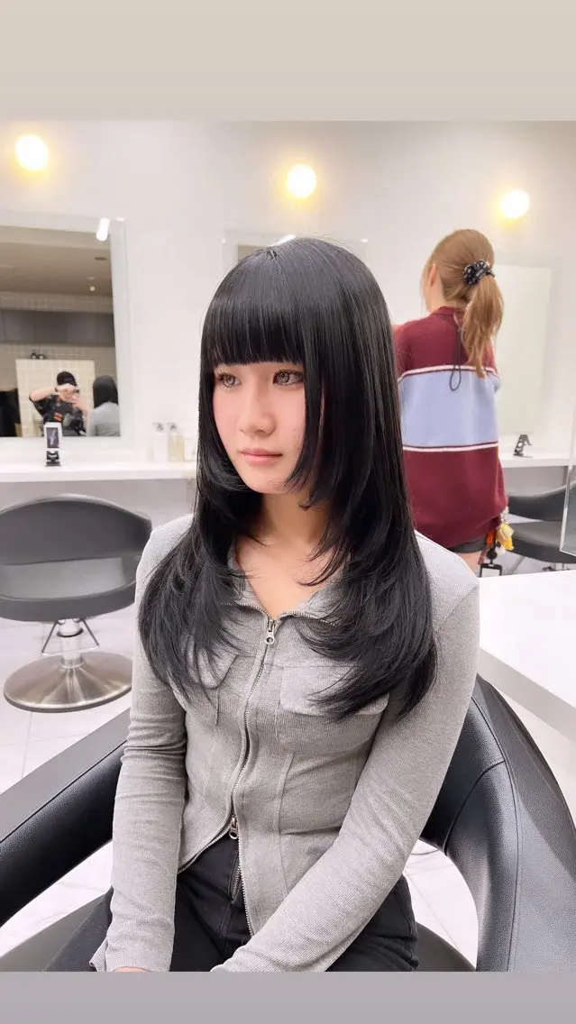 ロング カラー パーマ ヘアアレンジ メンズ 上品＆韓国風 🥀海心🥀のヘアスタイル