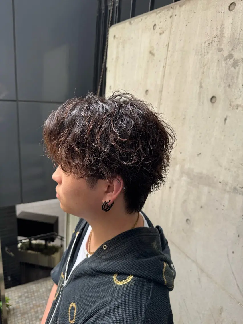 パーマ メンズ カット パーマ 河野 悠のヘアスタイル