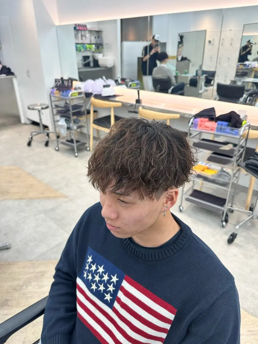 パーマ メンズ メンズパーマ ツイストスパイラルパーマ スパイラルパーマ カット パーマ カット🔥パーマ特化 fifthりょう🔥のヘアスタイル