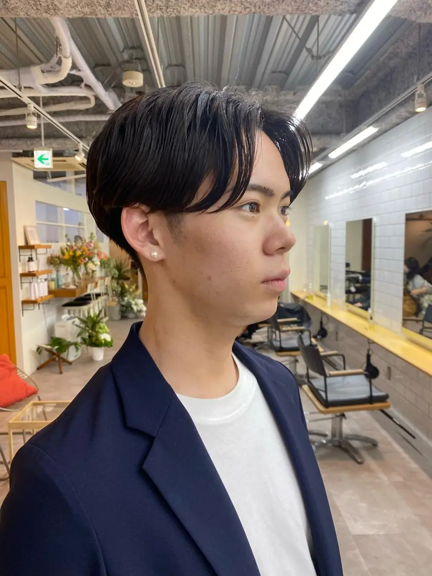 【🍀5月限定価格🍀】パーマ+メンズカット+トリートメント (ニュアンスパーマ・毛流れパーマ)の写真