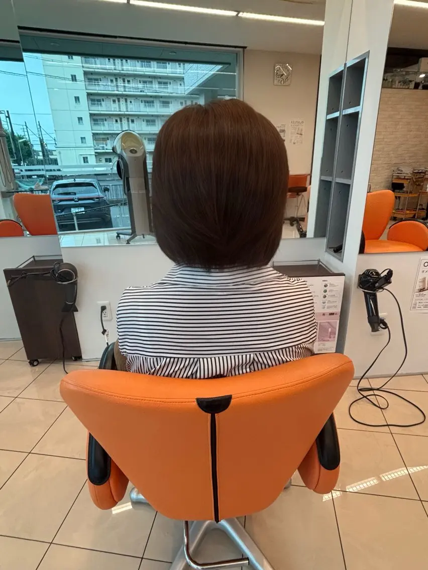 ショート カラー ブラウンカラー ヘアカラー 米本 実桜のヘアスタイル