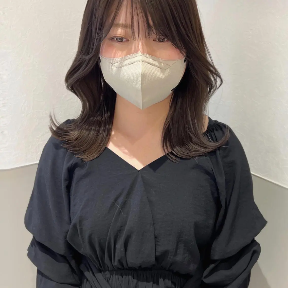 ミディアム カラー ヘアアレンジ グレージュ カット トリートメント 韓国モテhair🍑 momoのヘアスタイル