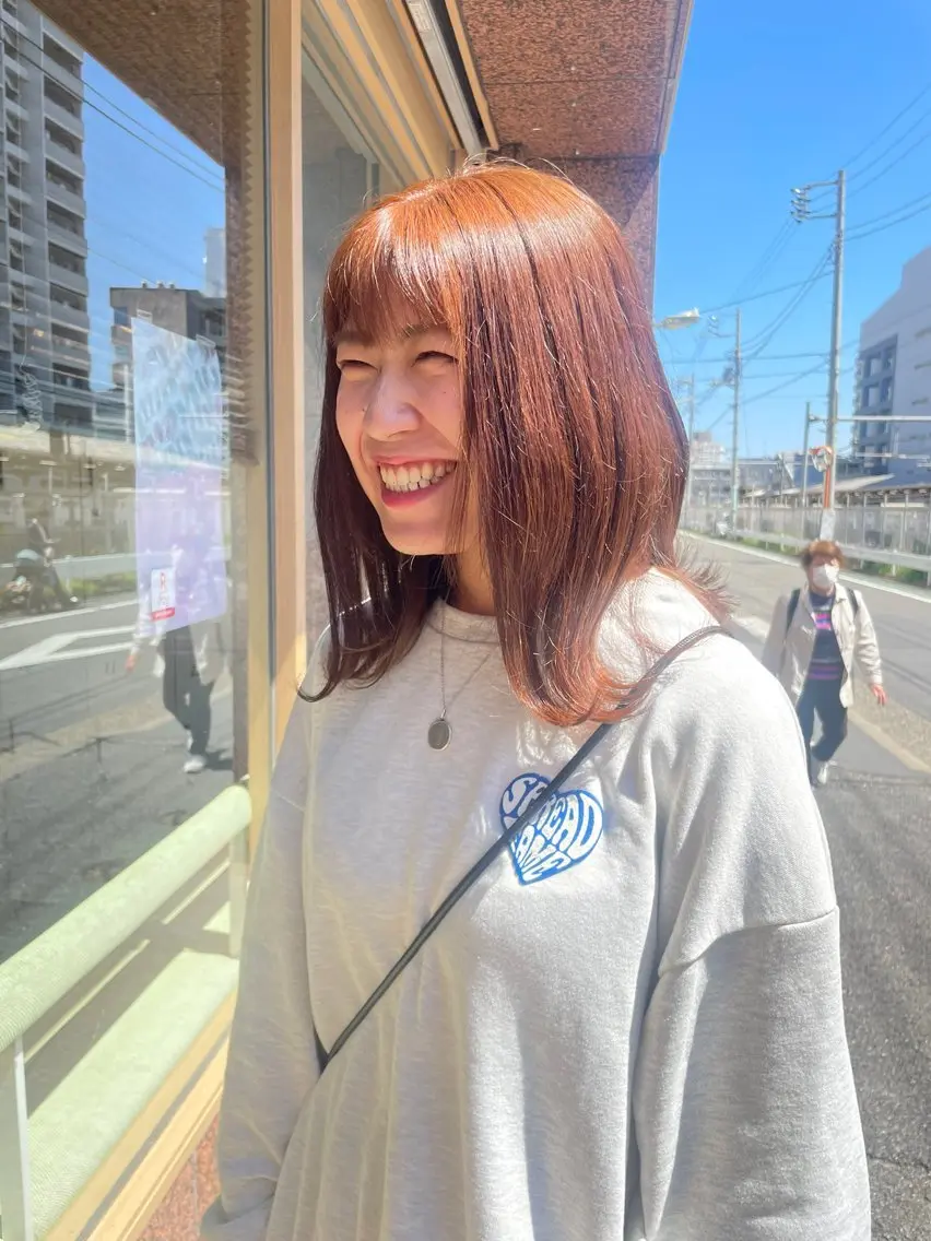 ミディアム カラー ブラウンカラー 髪質改善/Bloss om🌷高橋沙衣のヘアスタイル